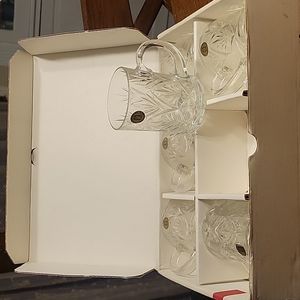 Vintage Paul Sebastian Fine Crystal Mugs x6 in Original Box